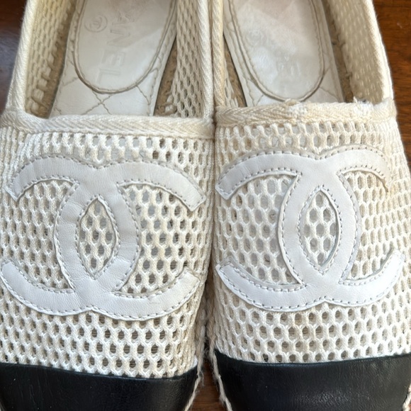 Chanel open weave and leather espadrille - Picture 4 of 11